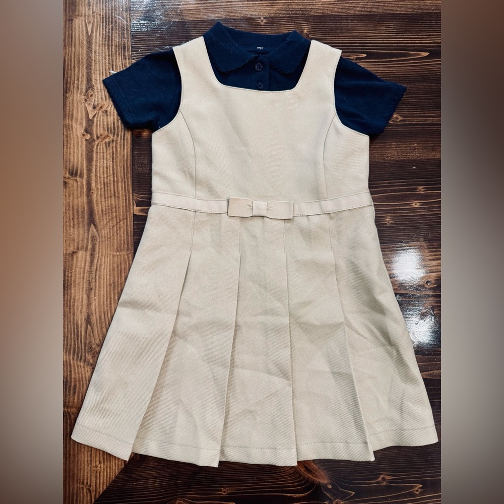 Nautica Girls Uniform Dress with Limited Too Polo Size 4